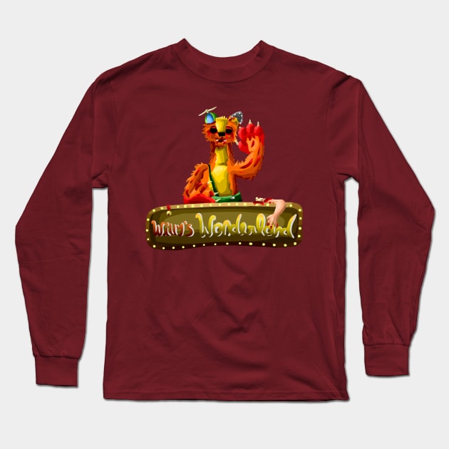 willy the weasel horror poster Long Sleeve T-Shirt by Super-TS